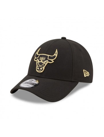 New Era Chicago Bulls Gold Logo Noir...